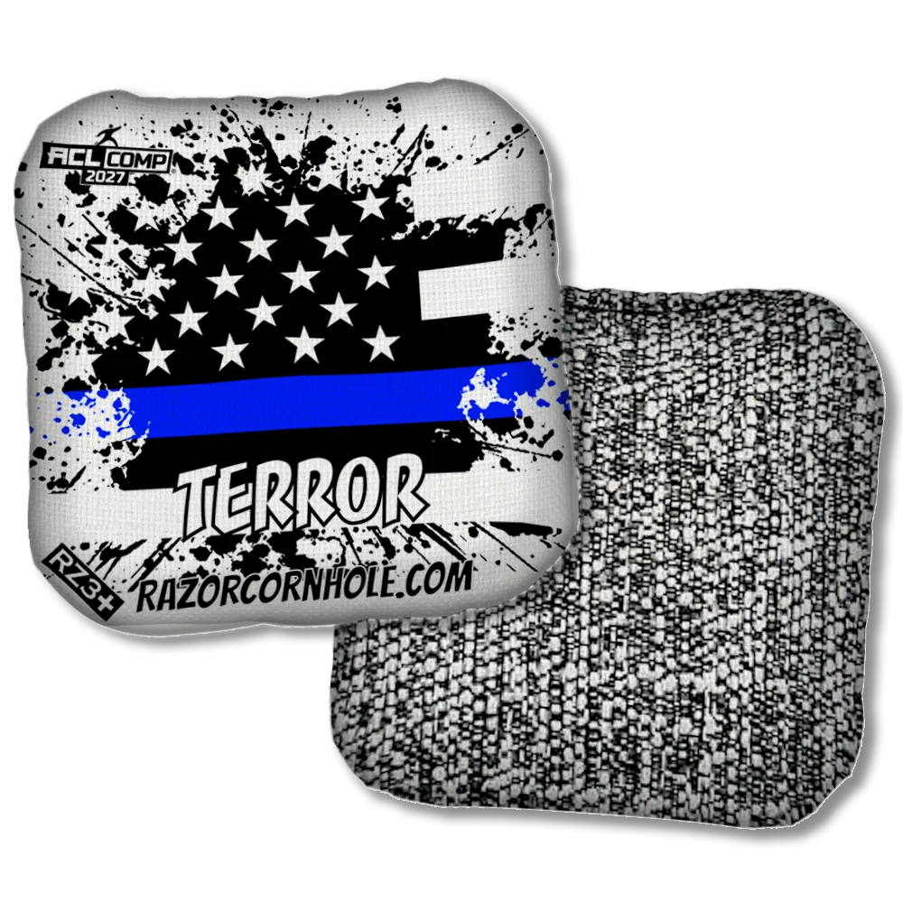 Terror COMP Blue Line Flag Salt Pepper Back Product View