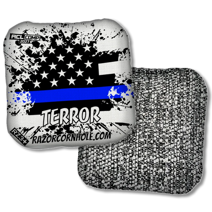 Terror COMP Blue Line Flag Salt Pepper Back Product View