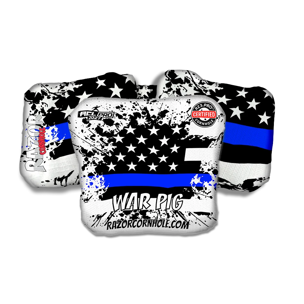 War Pig PRO Blue Line Flag Cornhole Bags