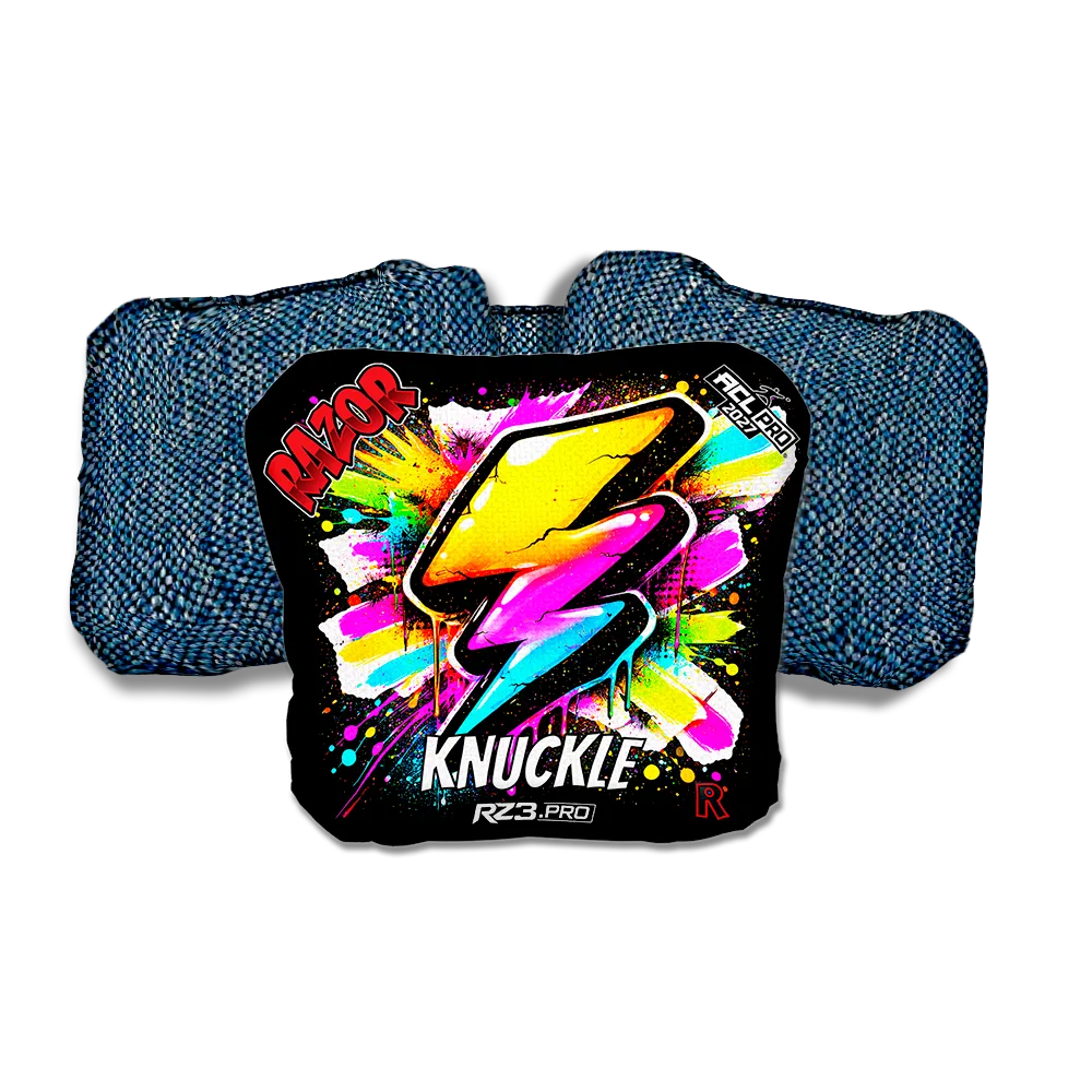 Knuckle PRO Bolt SP Blue Back Cornhole Bags