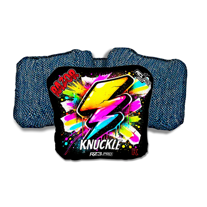 Knuckle PRO Bolt SP Blue Back Cornhole Bags