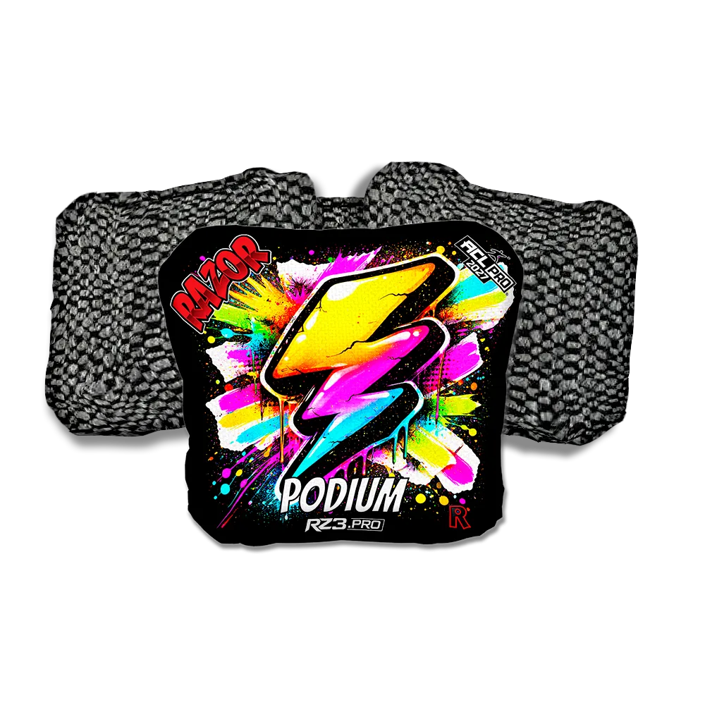 Podium PRO Bolt SP Black Back Cornhole Bags