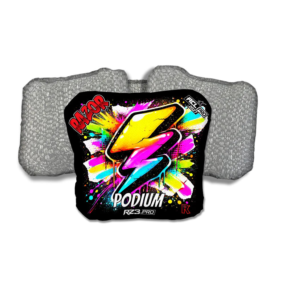 Podium PRO Bolt SP Silver Back Cornhole Bags