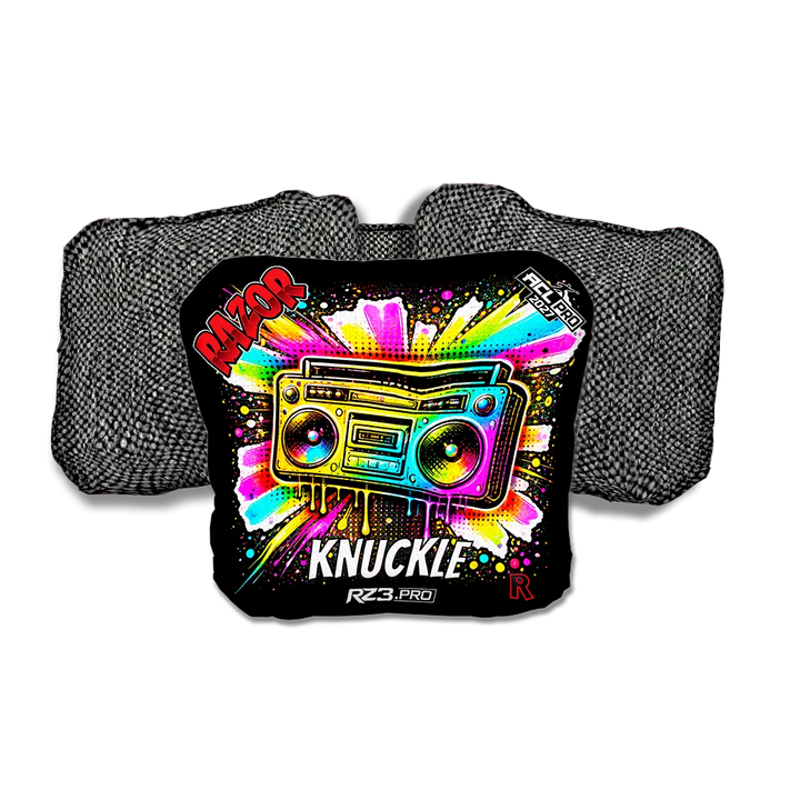 Knuckle PRO Boom Box SP Gray Back Cornhole Bags