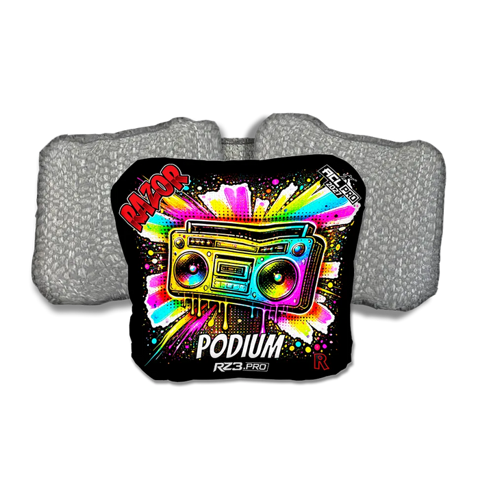 Podium PRO Boom Box SP Silver Back Cornhole Bags