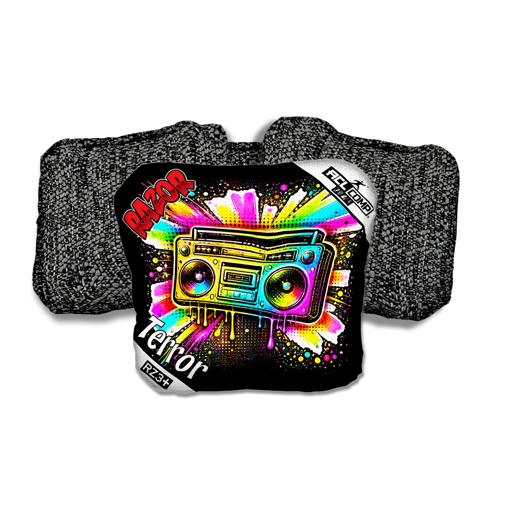 Terror COMP Boom Box SP Black Back Cornhole Bags