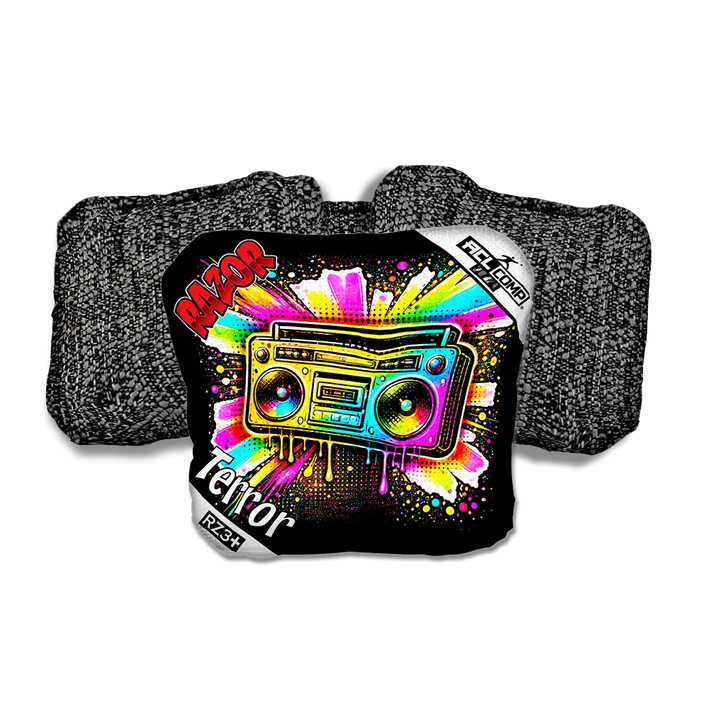 Terror COMP Boom Box SP Black Back Cornhole Bags