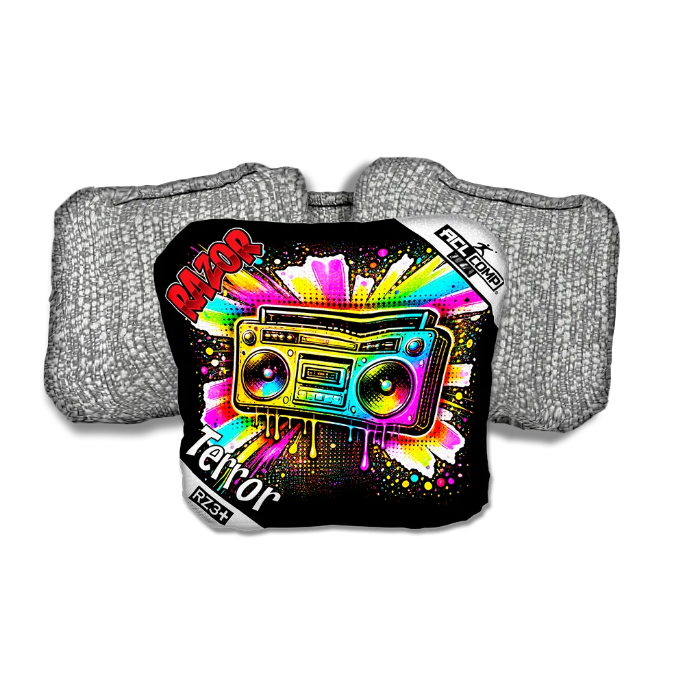 Terror COMP Boom Box SP Silver Back Cornhole Bags