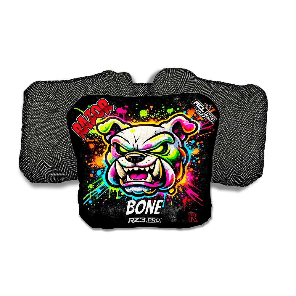 Bone PRO Bulldog SP Black Back Cornhole Bags