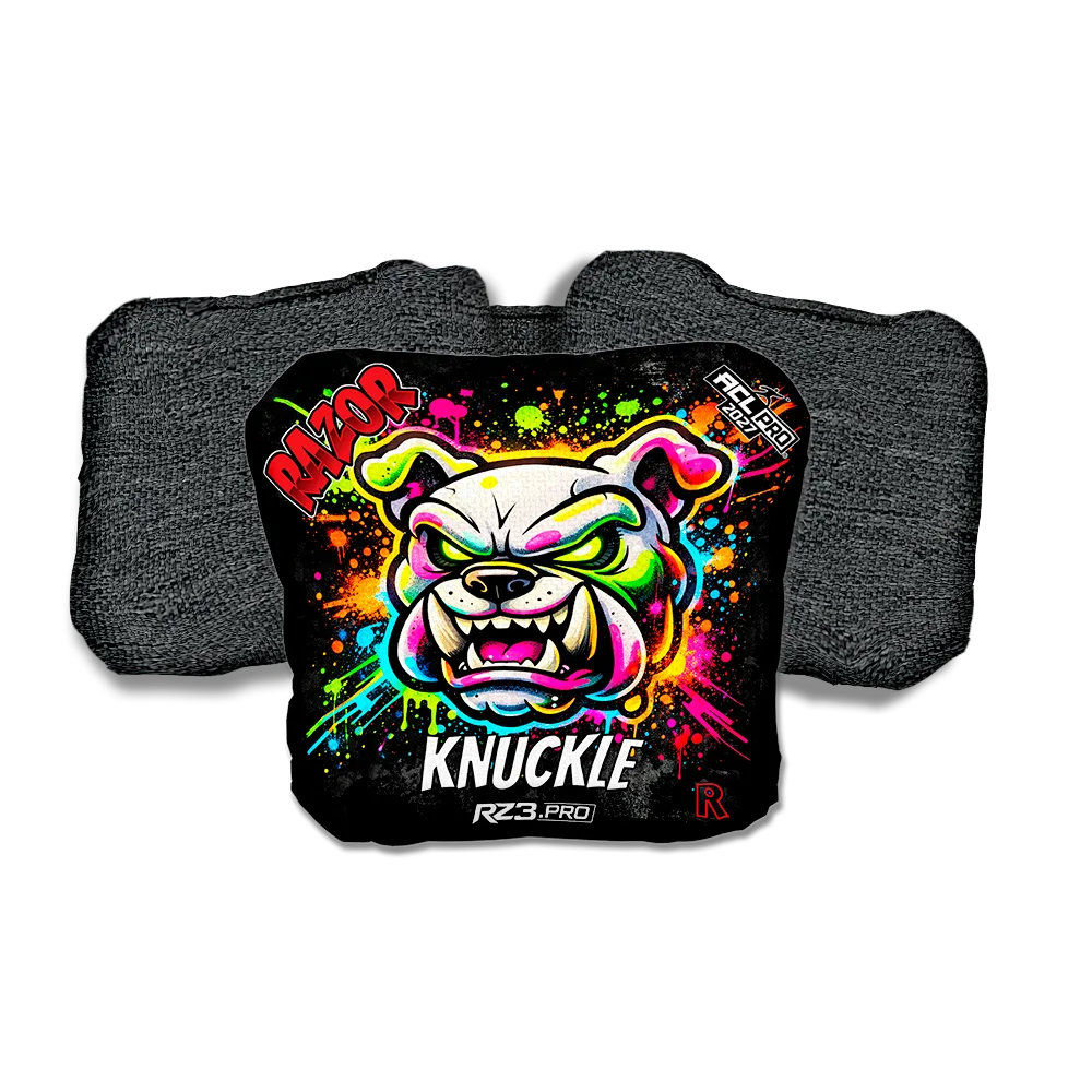 Knuckle PRO Bulldog SP Black Back Cornhole Bags