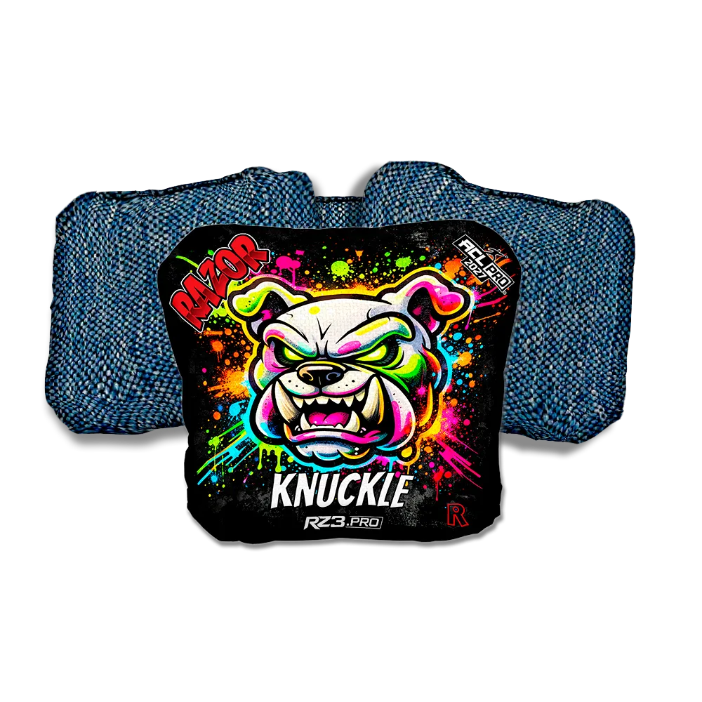 Knuckle PRO Bulldog SP Blue Back Cornhole Bags