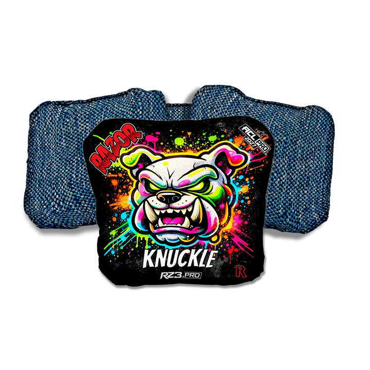 Knuckle PRO Bulldog SP Blue Back Cornhole Bags