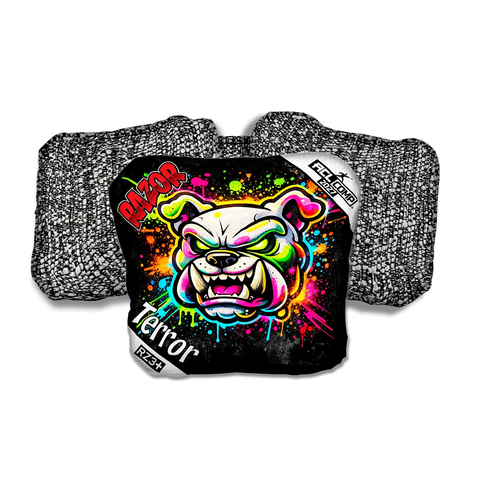 Terror COMP Bulldog SP Salt Pepper Back Cornhole Bags