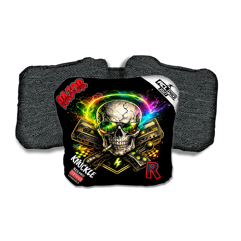 Knuckle PRO Burnrate Black Back Cornhole Bags