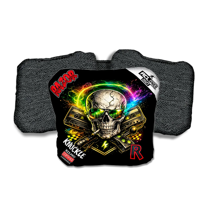 Knuckle PRO Burnrate Black Back Cornhole Bags