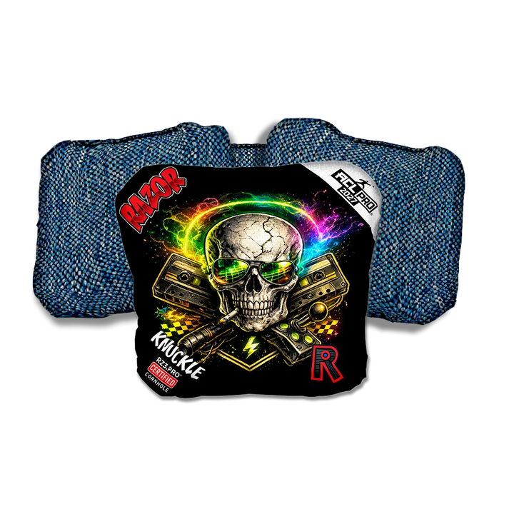 Knuckle PRO Burnrate Blue Back Cornhole Bags