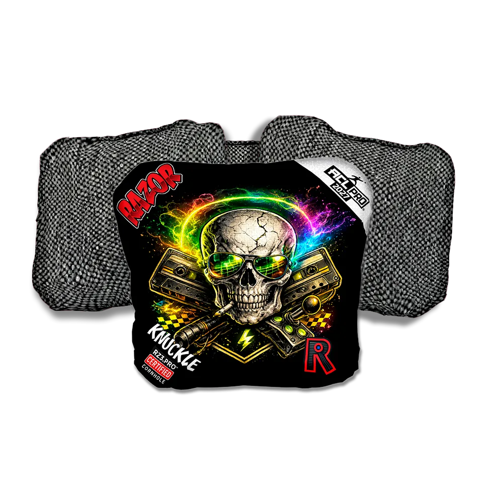 Knuckle PRO Burnrate Gray Back Cornhole Bags