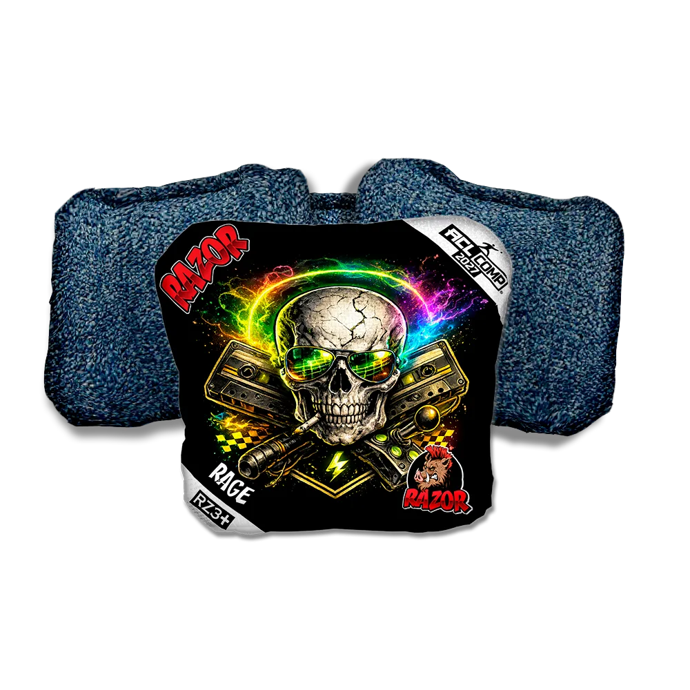 Rage COMP Burnrate Blue Back Cornhole Bags