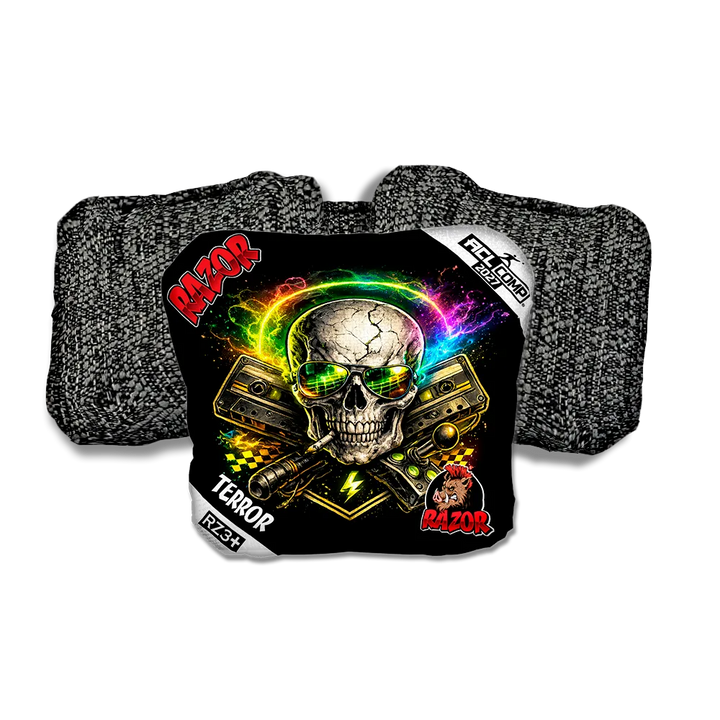 Terror COMP Burnrate Black Back Cornhole Bags