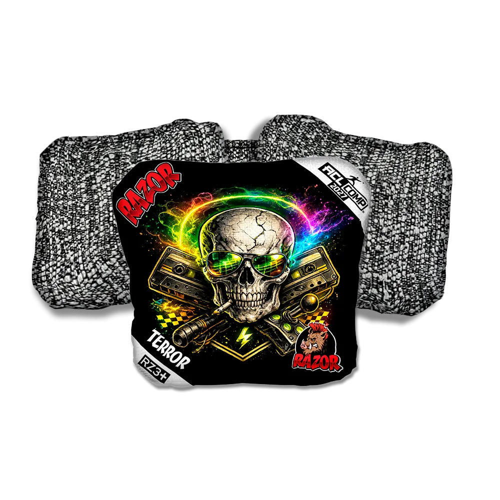 Terror COMP Burnrate Salt Pepper Back Cornhole Bags