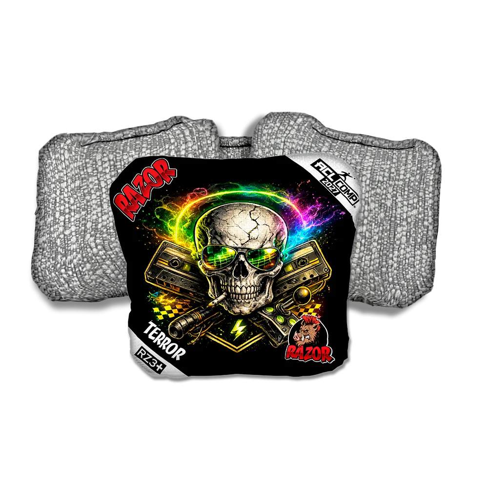 Terror COMP Burnrate Silver Back Cornhole Bags