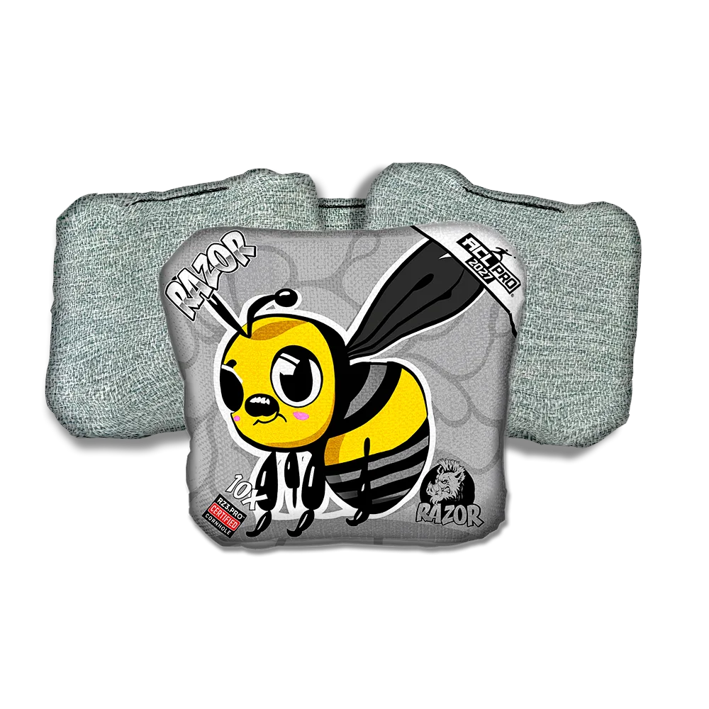 10 X PRO Buzzed Bee Light Back Cornhole Bags