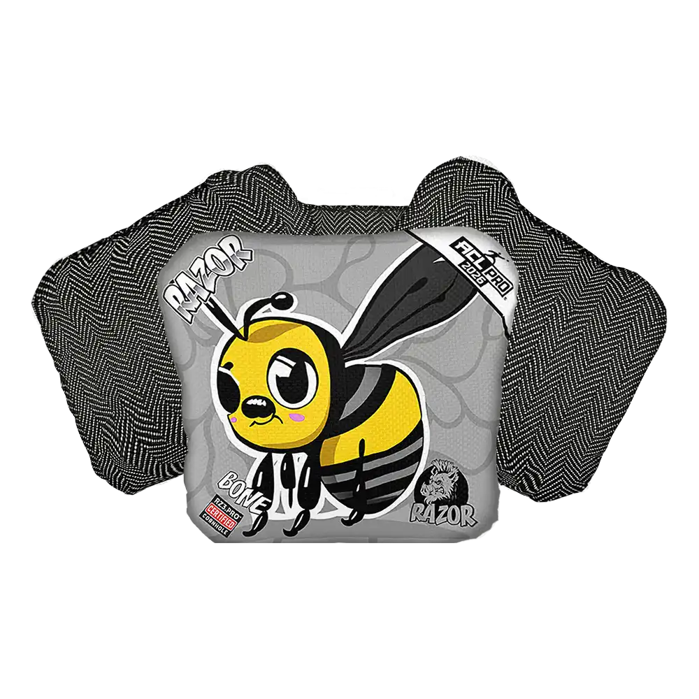 Bone | Buzzed Bee | ACL PRO Razor Cornhole Bags