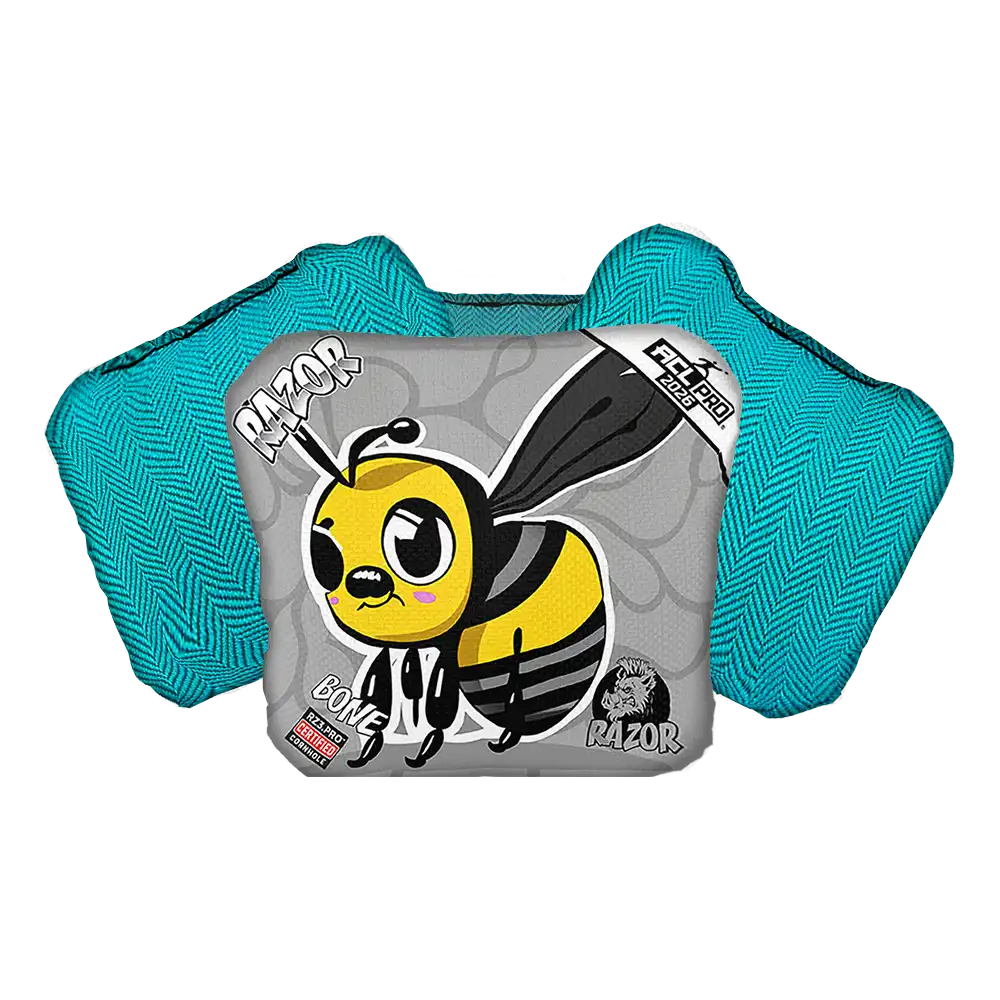Bone | Buzzed Bee | ACL PRO Razor Cornhole Bags
