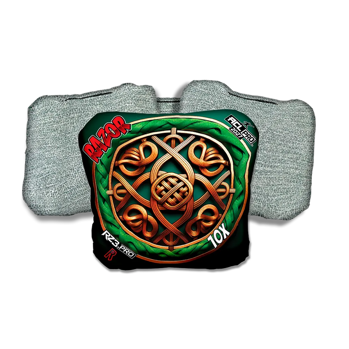 10 X PRO Celtic Circle Light Back Cornhole Bags