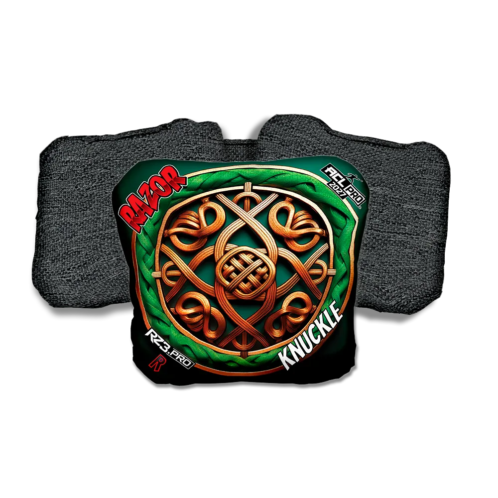 Knuckle PRO Celtic Circle Black Back Cornhole Bags