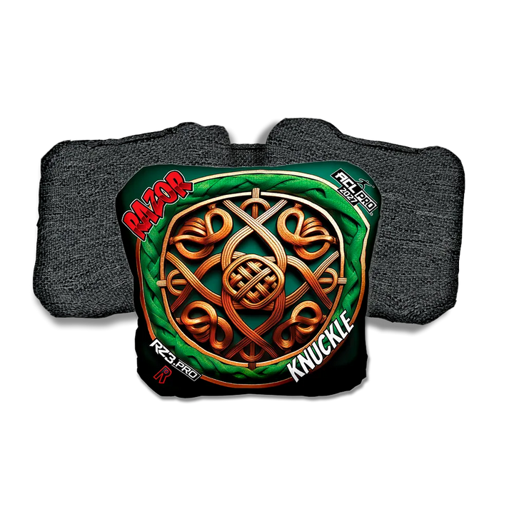 Knuckle PRO Celtic Circle Black Back Cornhole Bags