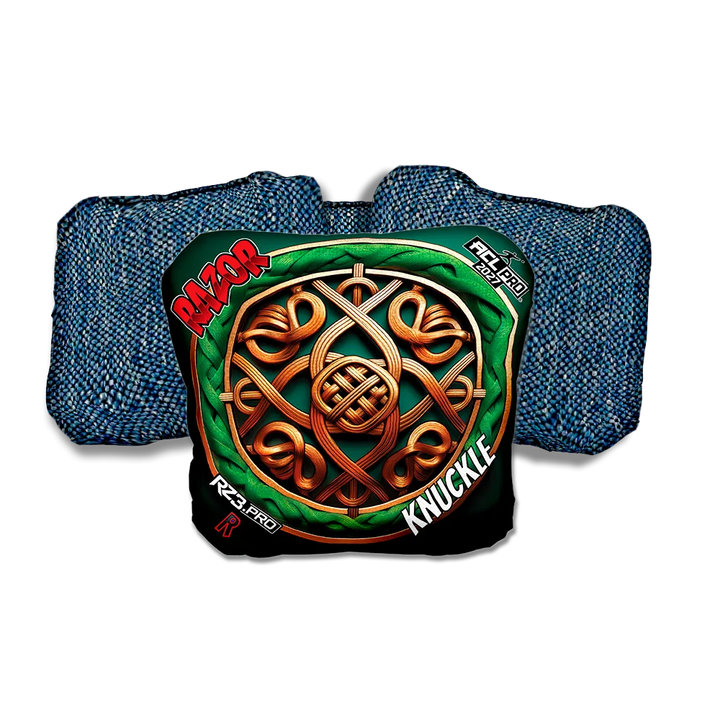 Knuckle PRO Celtic Circle Blue Back Cornhole Bags