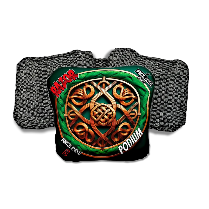 Podium PRO Celtic Circle Black Back Cornhole Bags