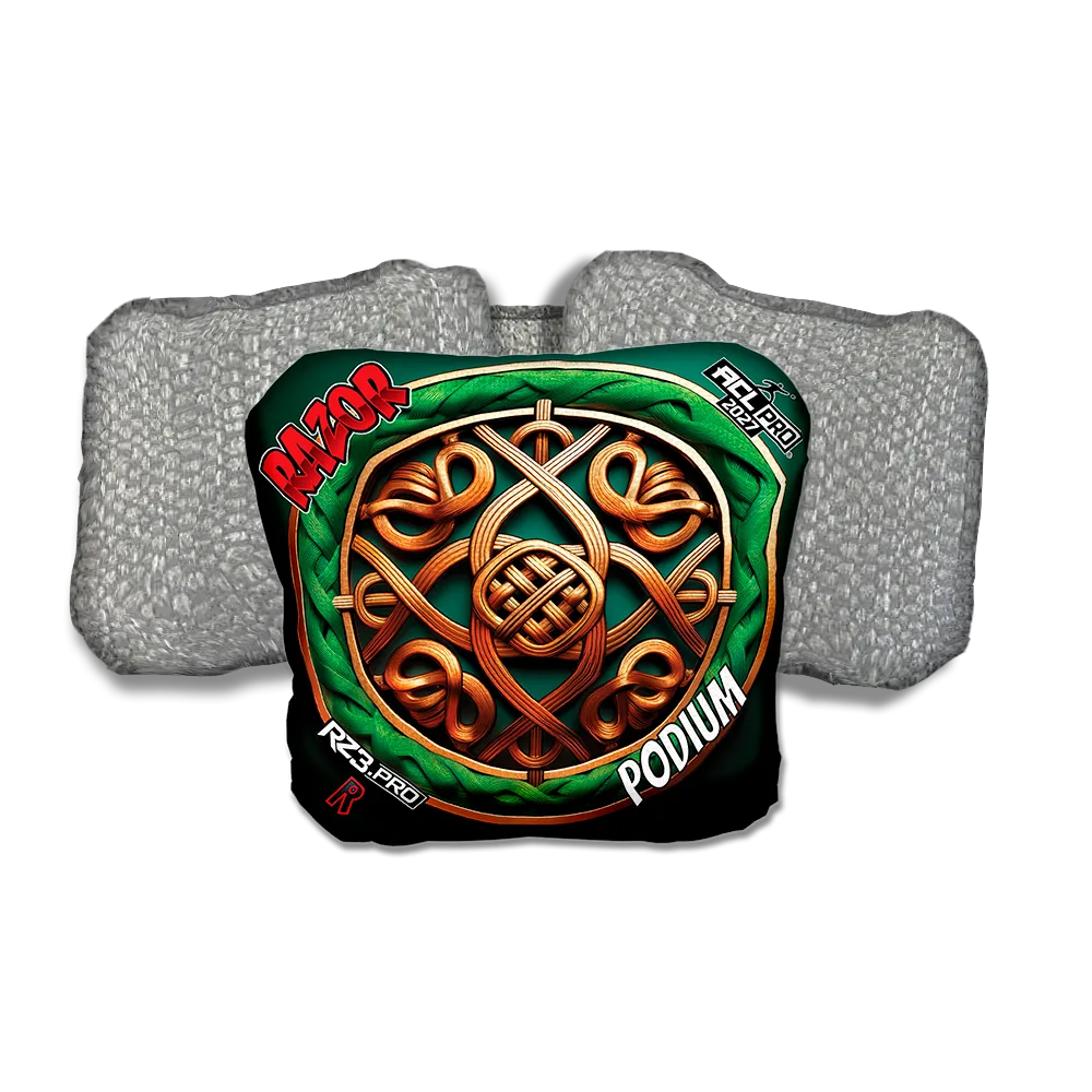 Podium PRO Celtic Circle Silver Back Cornhole Bags