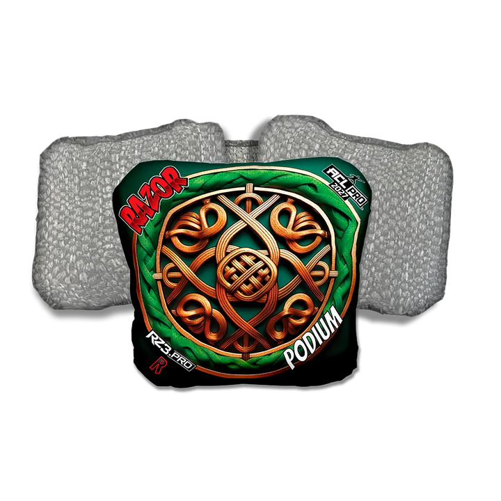 Podium PRO Celtic Circle Silver Back Cornhole Bags