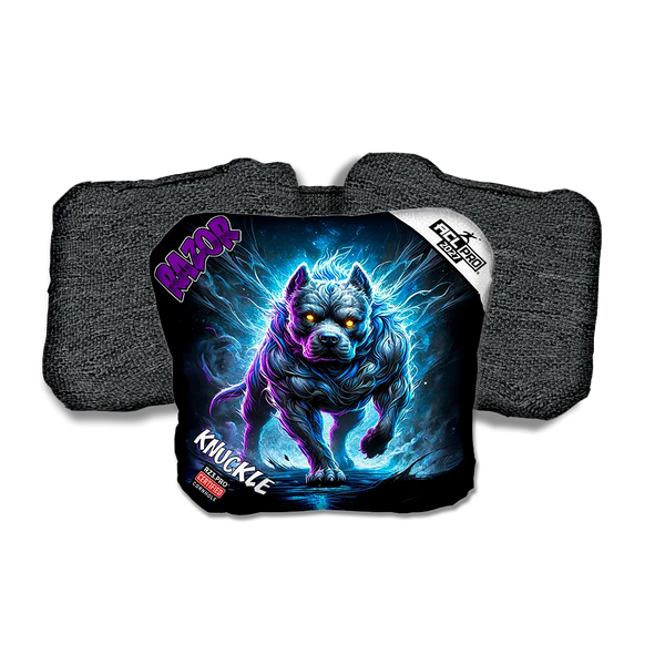 Knuckle PRO Chainbreaker Purple Series Black Back Cornhole Bags
