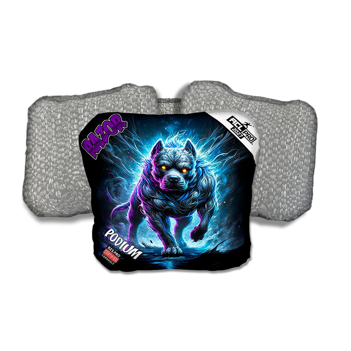 Podium PRO Chainbreaker Purple Series Silver Back Cornhole Bags