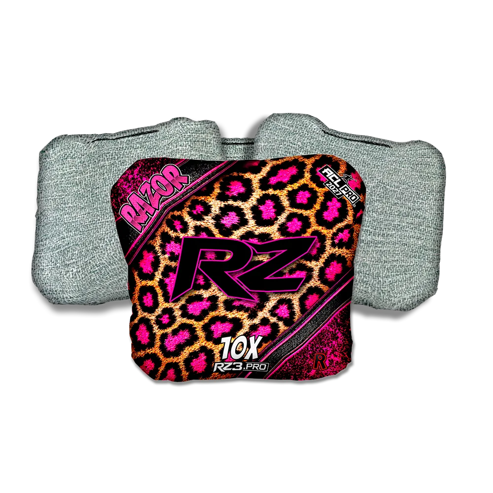 10 X PRO Cheetah RZ Light Back Cornhole Bags