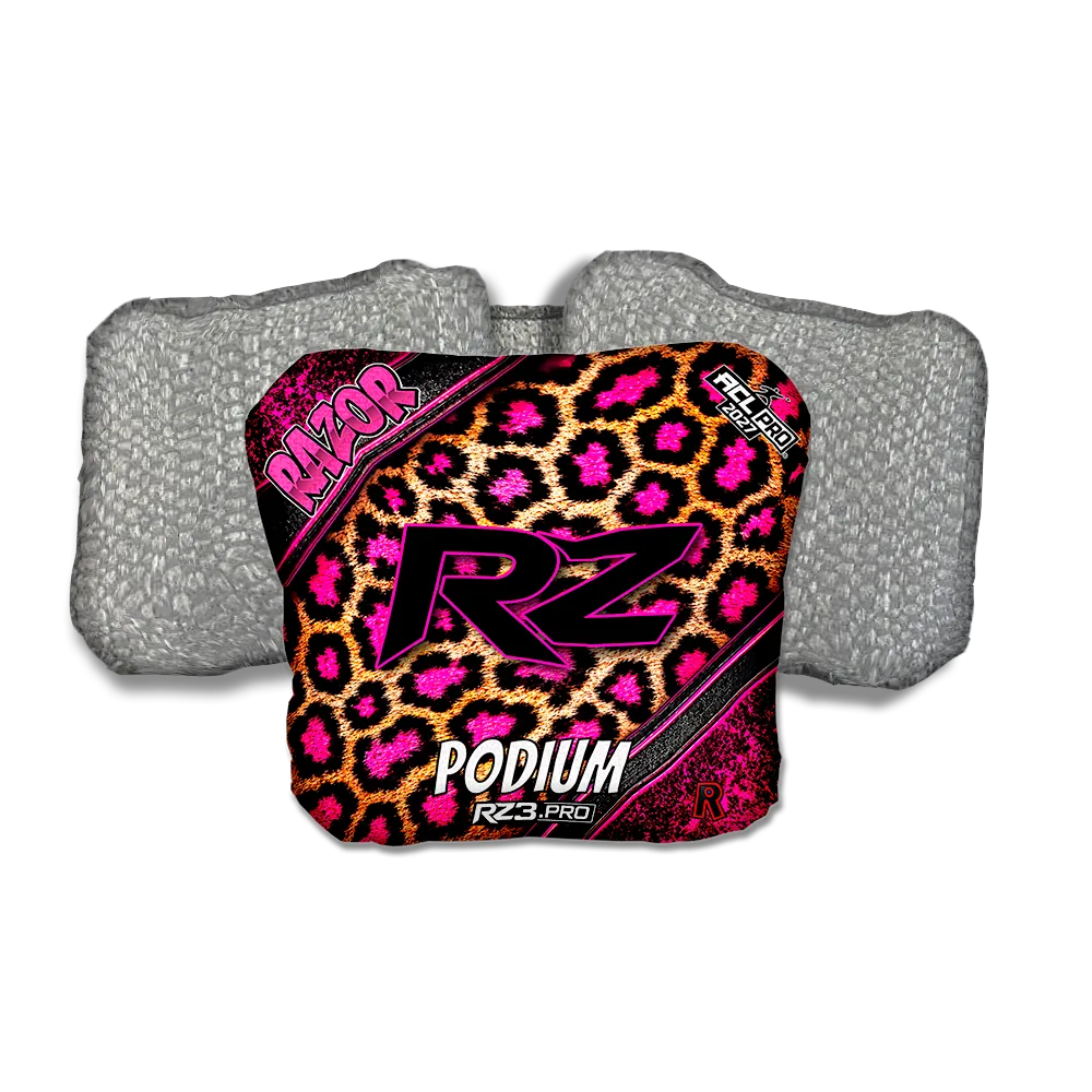 Podium PRO Cheetah RZ Silver Back Cornhole Bags