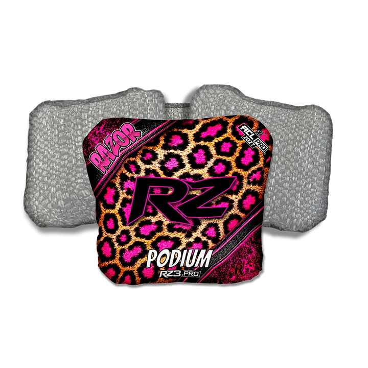 Podium PRO Cheetah RZ Silver Back Cornhole Bags
