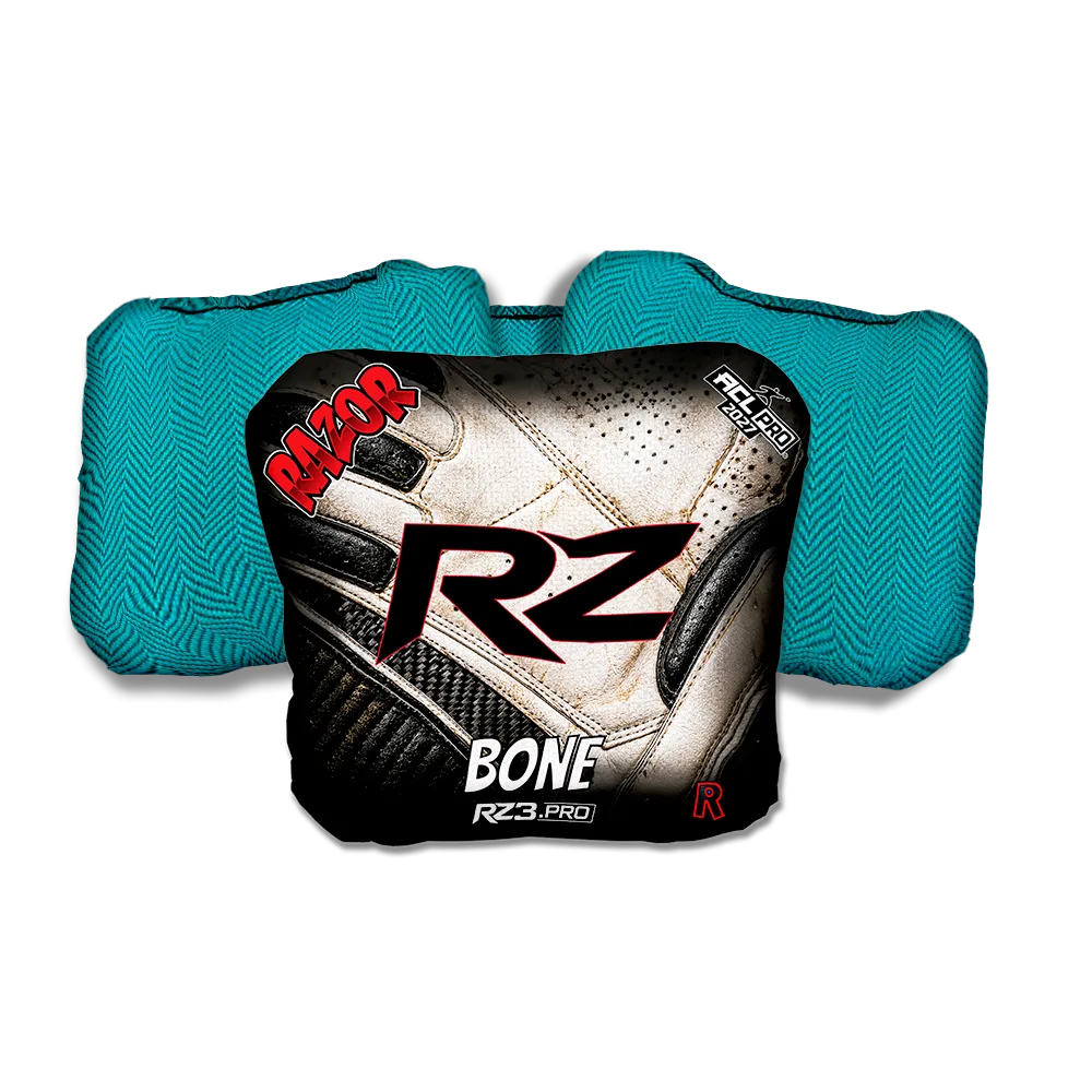 Bone PRO Clutch RZ Teal Back Cornhole Bags