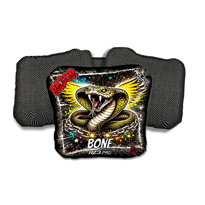 Bone PRO Cobra RT Black Back Cornhole Bags