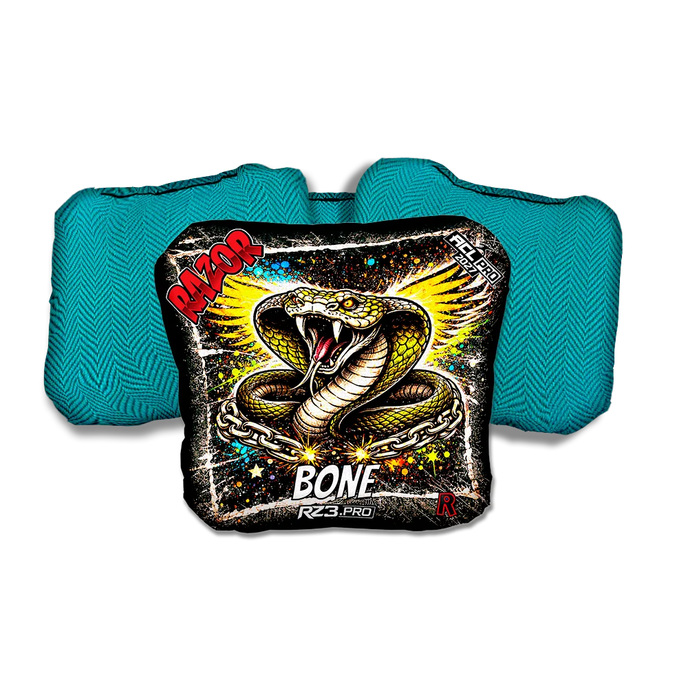 Bone PRO Cobra RT Teal Back Cornhole Bags