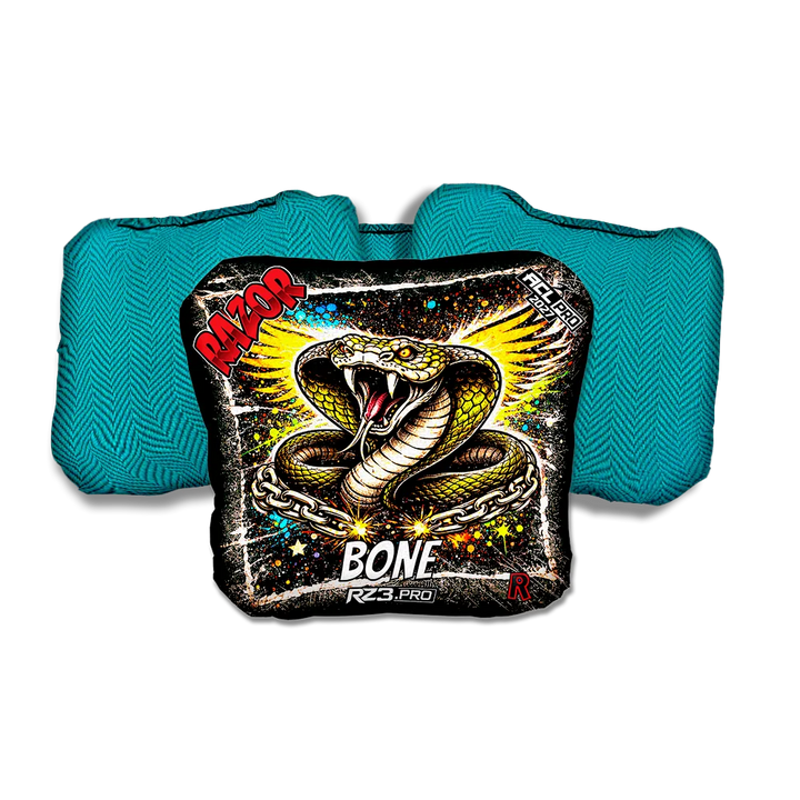 Bone PRO Cobra RT Teal Back Cornhole Bags