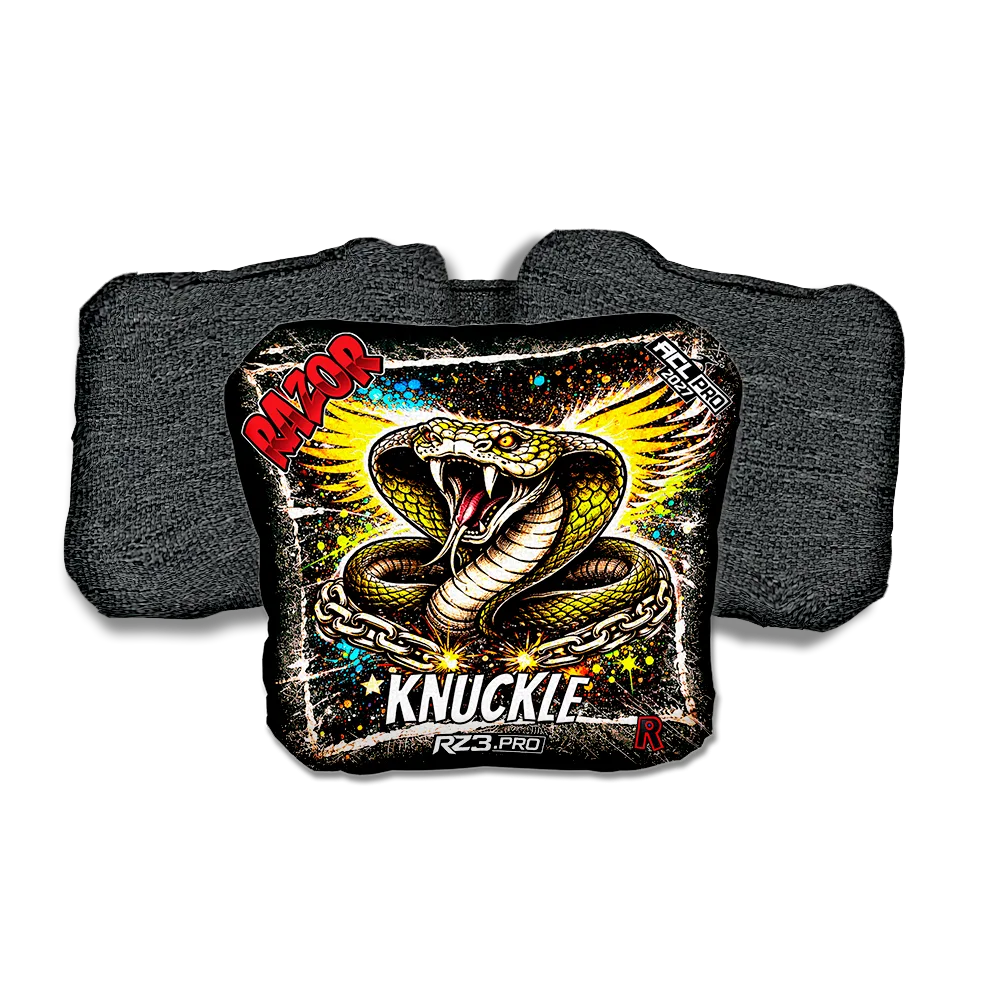 Knuckle PRO Cobra RT Black Back Cornhole Bags