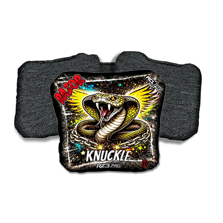 Knuckle PRO Cobra RT Black Back Cornhole Bags