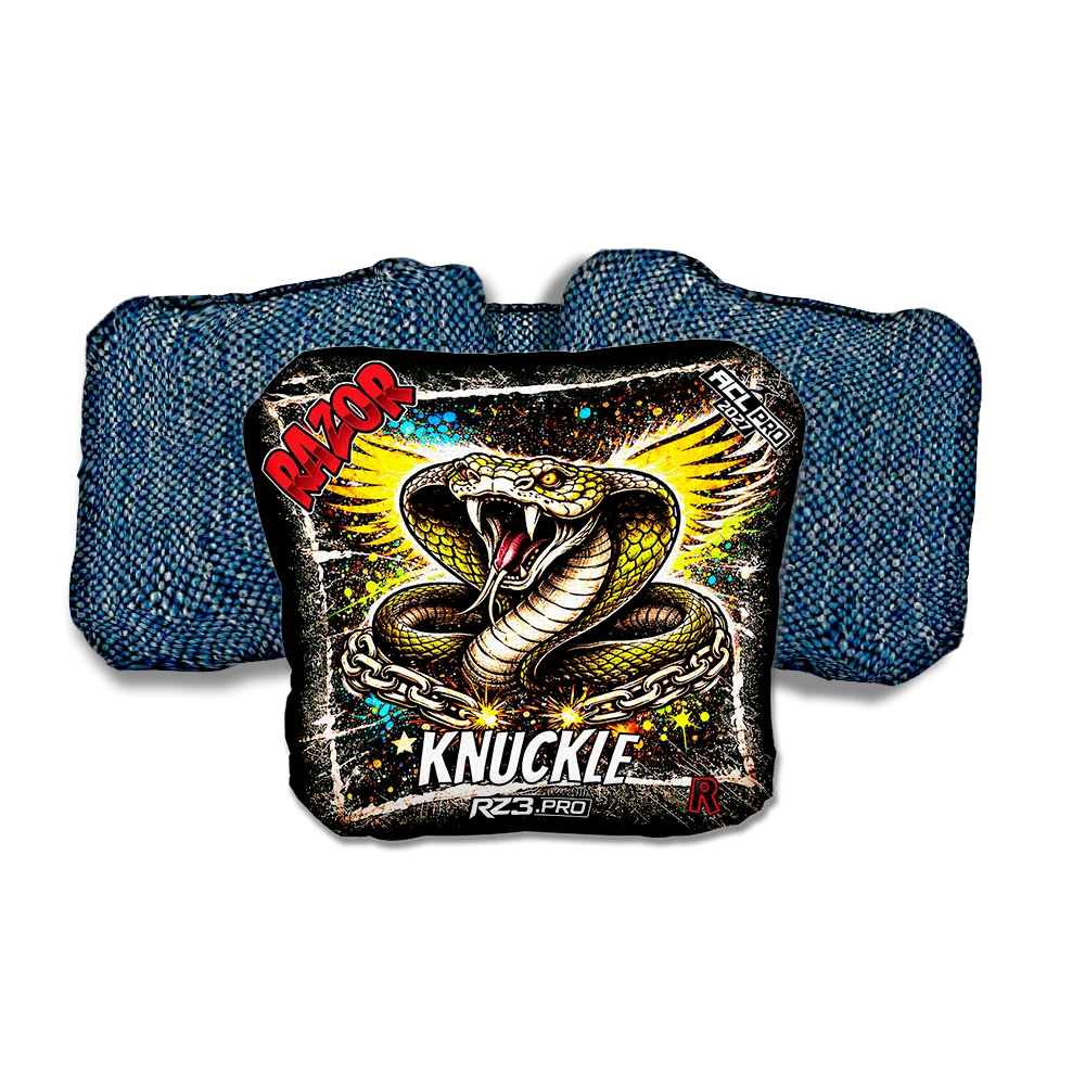 Knuckle PRO Cobra RT Blue Back Cornhole Bags