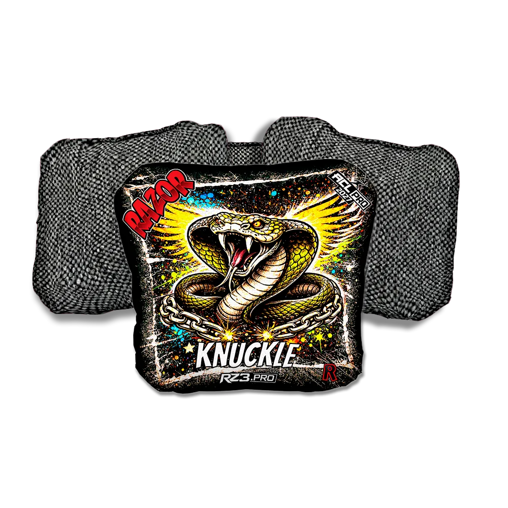 Knuckle PRO Cobra RT Gray Back Cornhole Bags