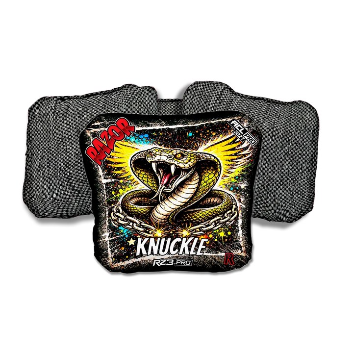 Knuckle PRO Cobra RT Gray Back Cornhole Bags