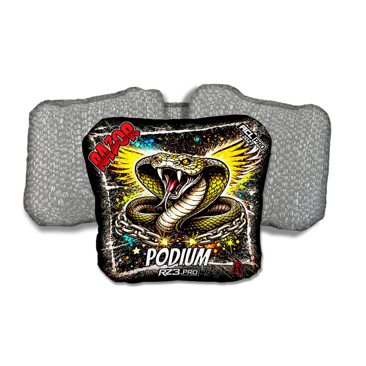 Podium PRO Cobra RT Silver Back Cornhole Bags